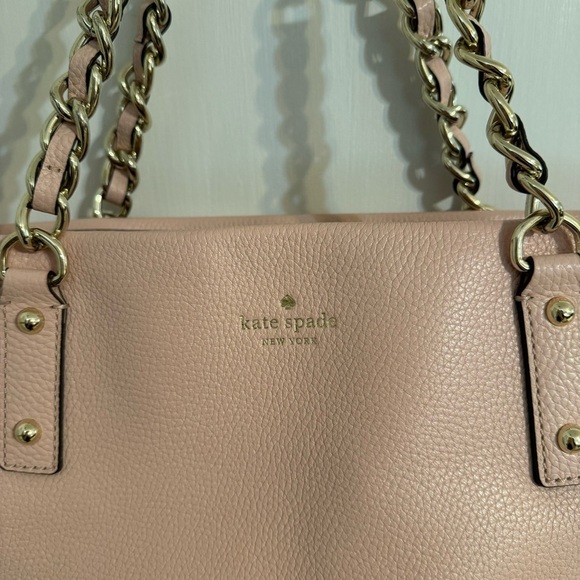 Kate Spade Andee Cobble Hill Leather Rose Smoke Satchel Bag - Picture 2 of 8